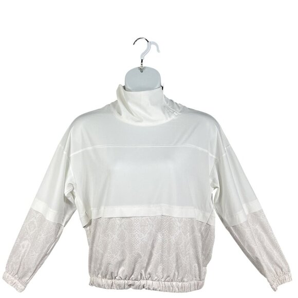 Athleta Womens S Run With It Snake Print Pullover Jacket Windbreaker Athleisure - Picture 1 of 16